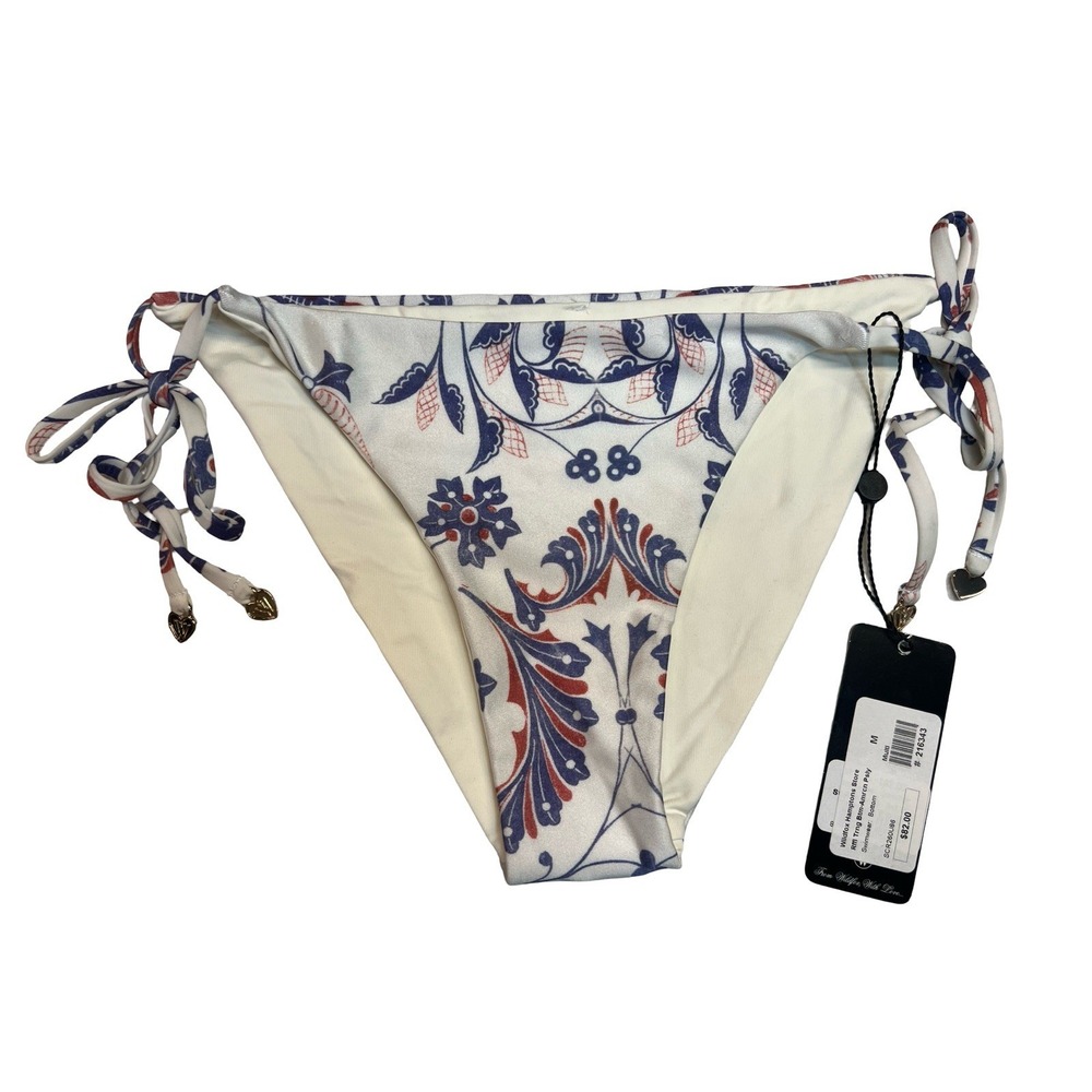 NWOT WILDFOX M Paisley tie Side Bikini Bottoms Swim NWT $82